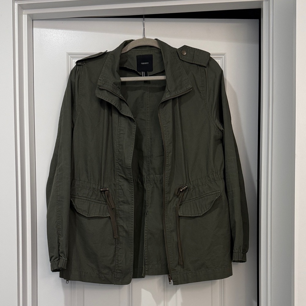 Forever 21 Green Utility Jacket size Medium